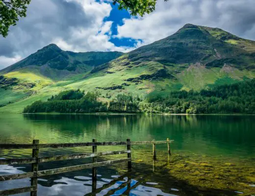 Lake District hills bby lakeside in bassenthwiate