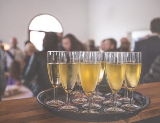 Champagne at a networking event