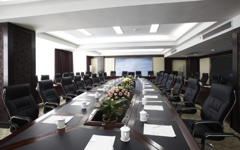 Modern venue for a corporate seminar