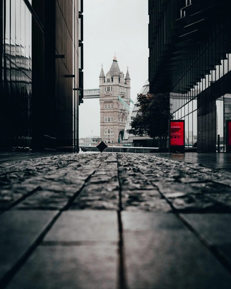 Street view of Tower Bridge London