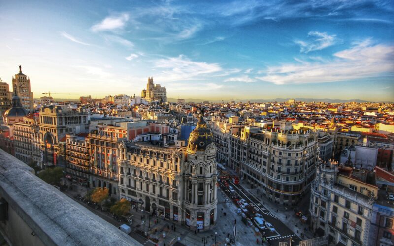 Spain streets from overhead